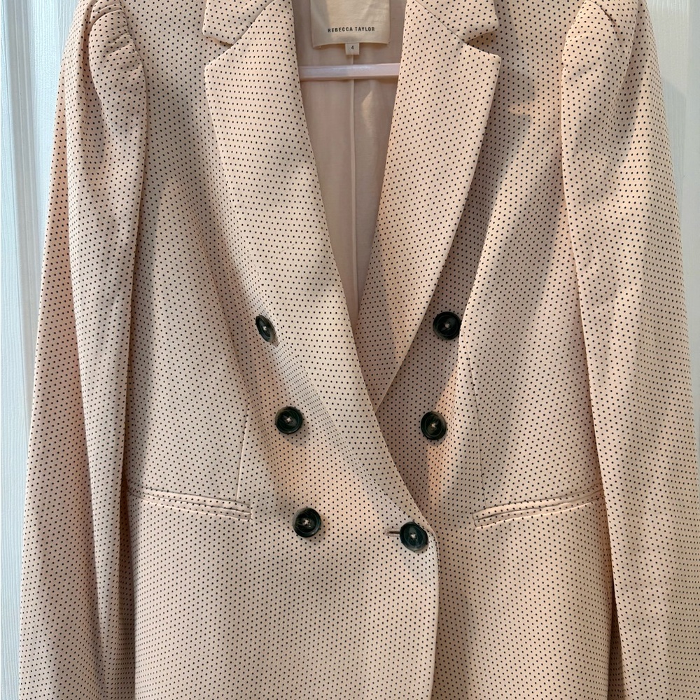 Rebecca Taylor Light Cream Double-Breasted Blazer - Picture 8 of 8